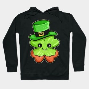 Shamrock Wearing Red Beard and Green Hat For Saint Paddys Hoodie